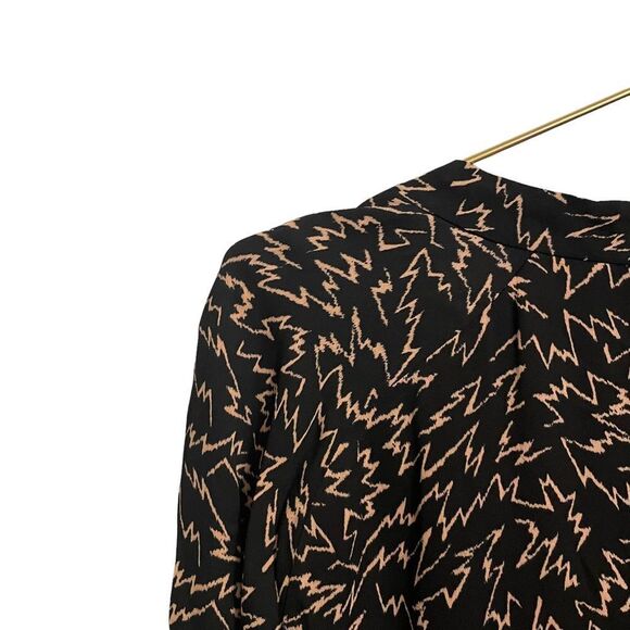 Reiss Black Julia Plunge Front Mini Dress Size 10 NWT - Picture 7 of 10